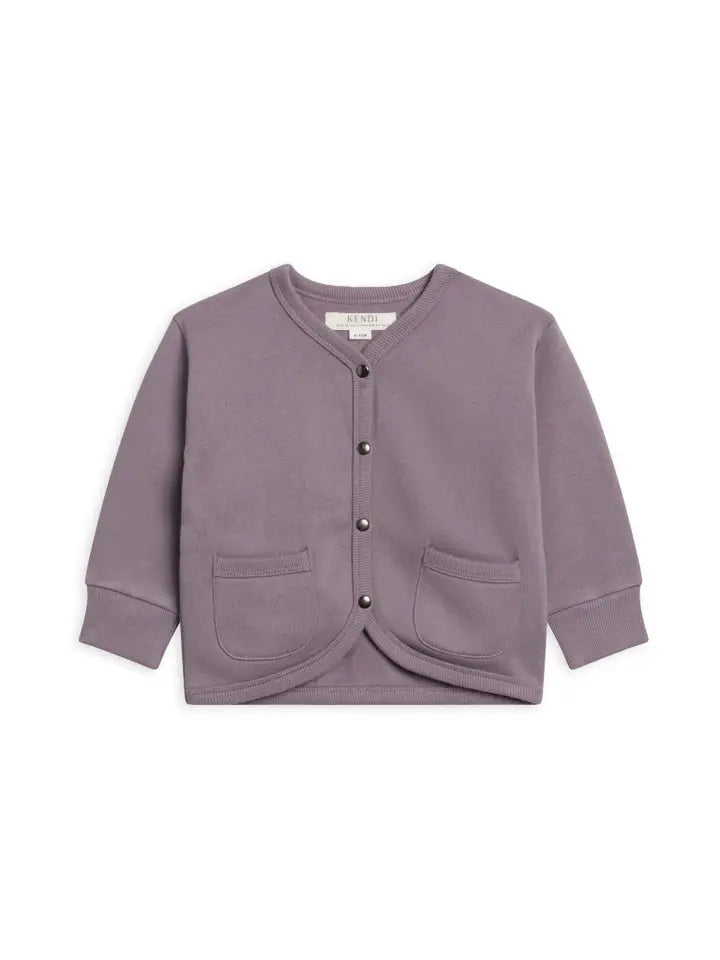 Blair Fleece Snap Front Cardigan - Fog image 0