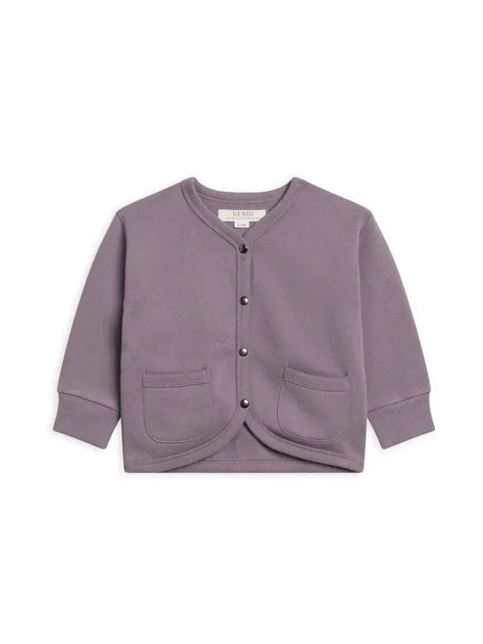 Blair Fleece Snap Front Cardigan - Fog image 0