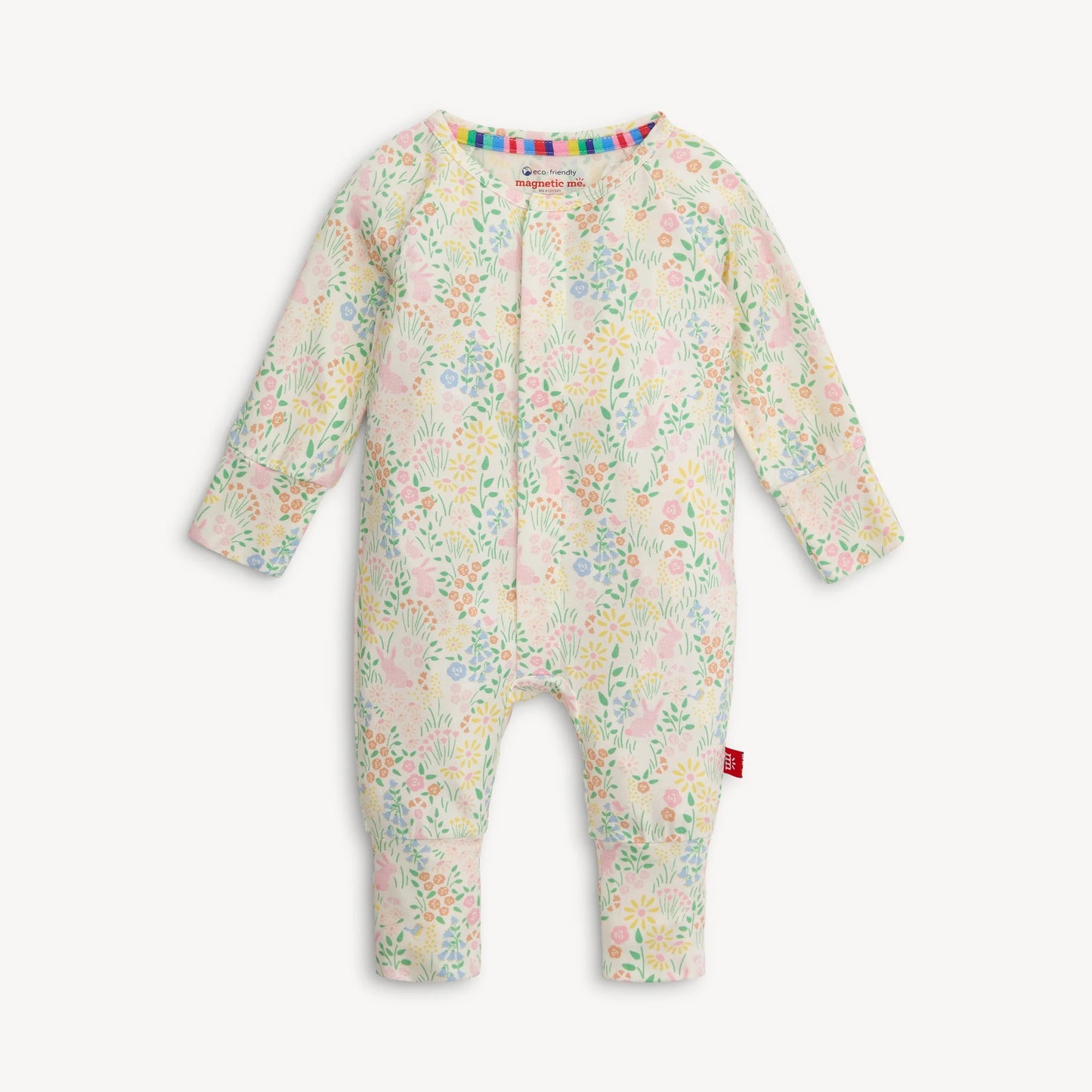 Hoppy Garden Modal Magnetic Grow With Me Convertible Coverall