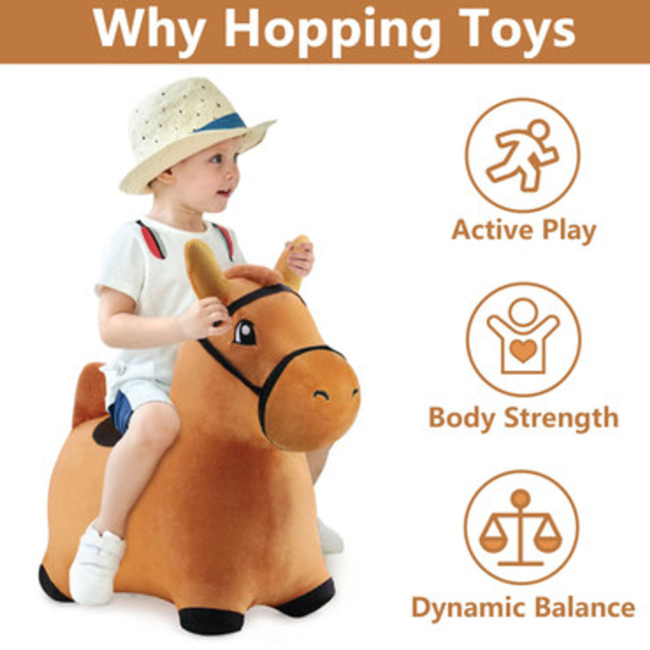 Bouncy Pals - Brown Horse