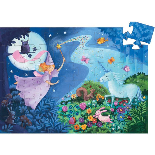 Silhouette Jigsaw Puzzle - Fairy & Unicorn
